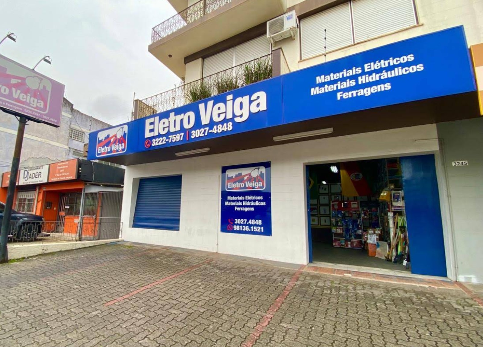 Fachada da loja Eletro Veiga em Santa Maria/RS